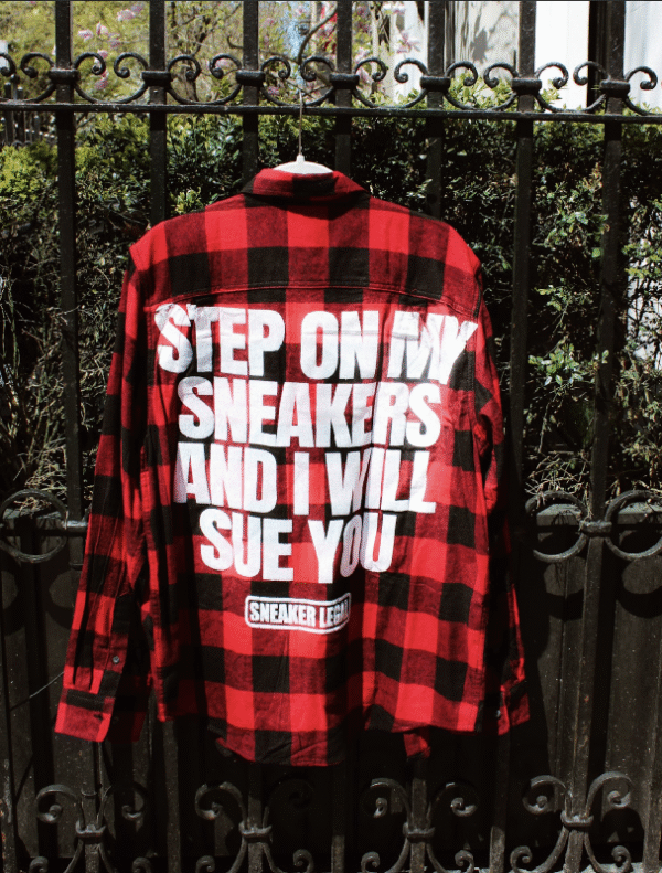 Sneaker Legal “Don’t Step On My Sneakers” Plaid Flannel Long Sleeve Shirt - Image 4