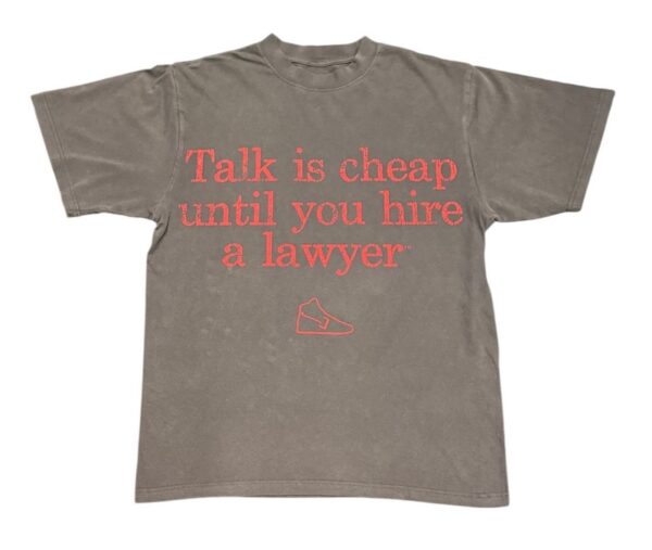 Talk Is Cheap Until You Hire a Lawyer - Vintage Wash T-shirt - Black/Red